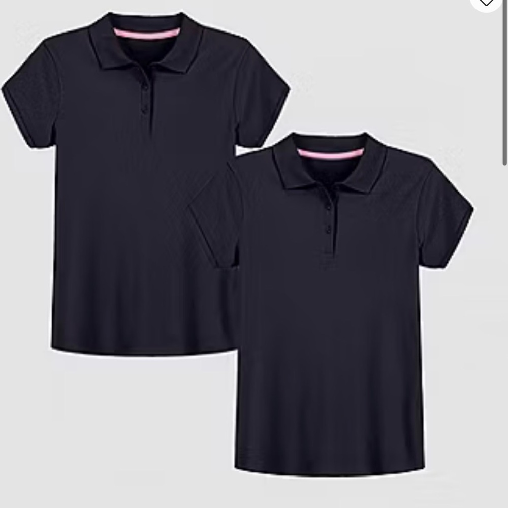 IZOD Girls Short Sleeve Regular Fit 2-pc. Polo Shirt in navy size M (10.5/12.5)